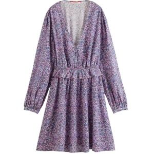 Scotch & Soda Floral Dress Long Sleeves Size 38 Medium